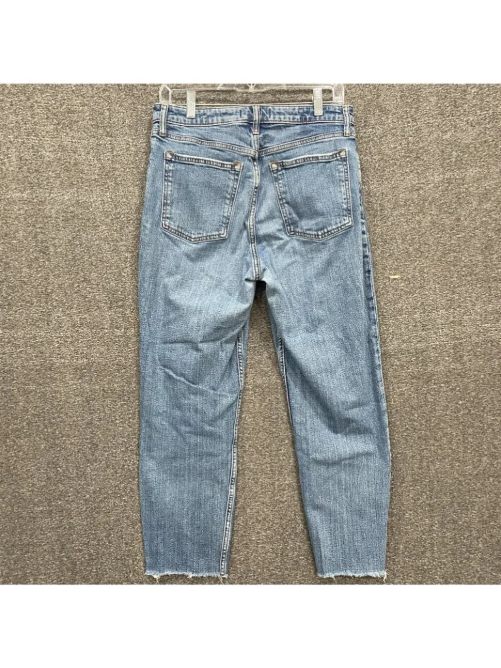 Abercrombie Fitch Curve Love Mom Jeans Womens 10 High Rise Button Fly Raw Hem